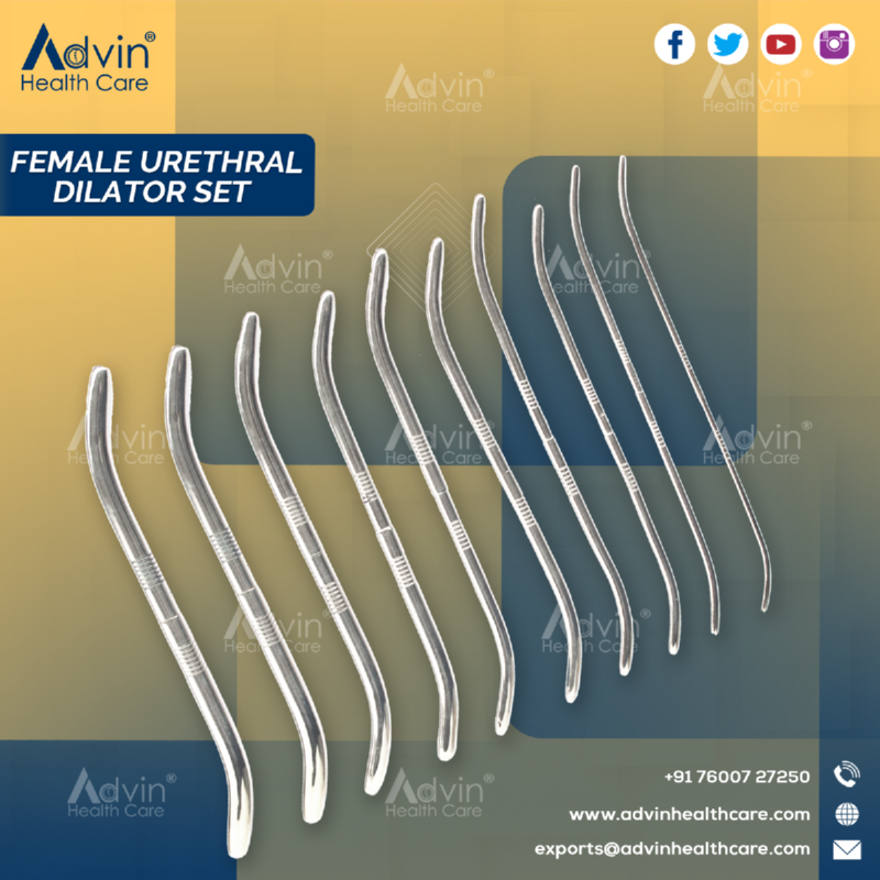 Female Urethral Metal Dilator SET
