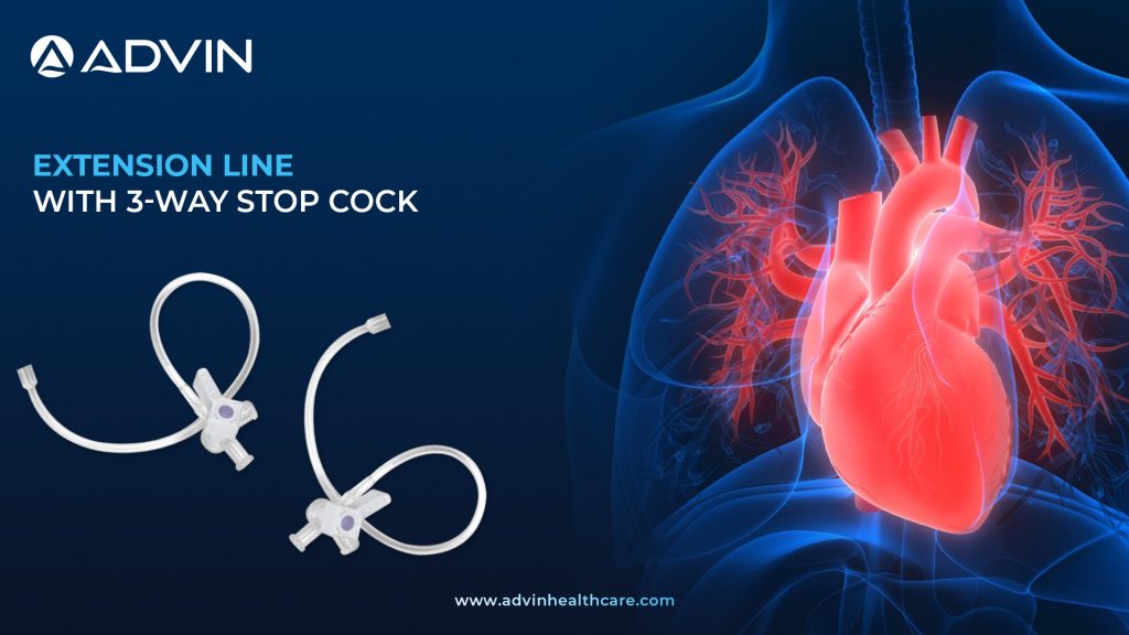 Extension Line with 3 Way Stop Cock – Critical Care Fluid Control for Cardiology Procedures