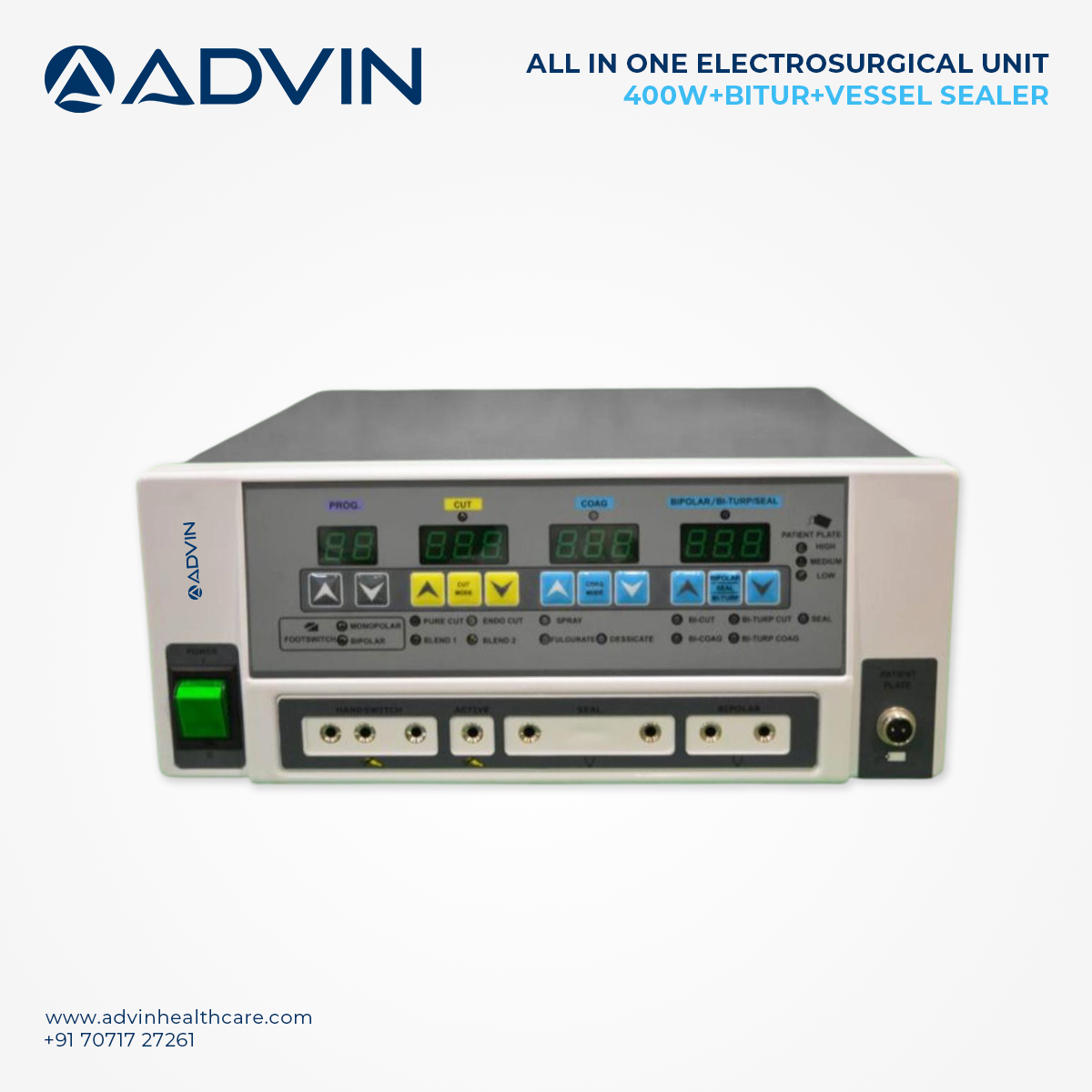 All in One Electrosurgical Unit 400W+BiTUR+Vessel Sealer