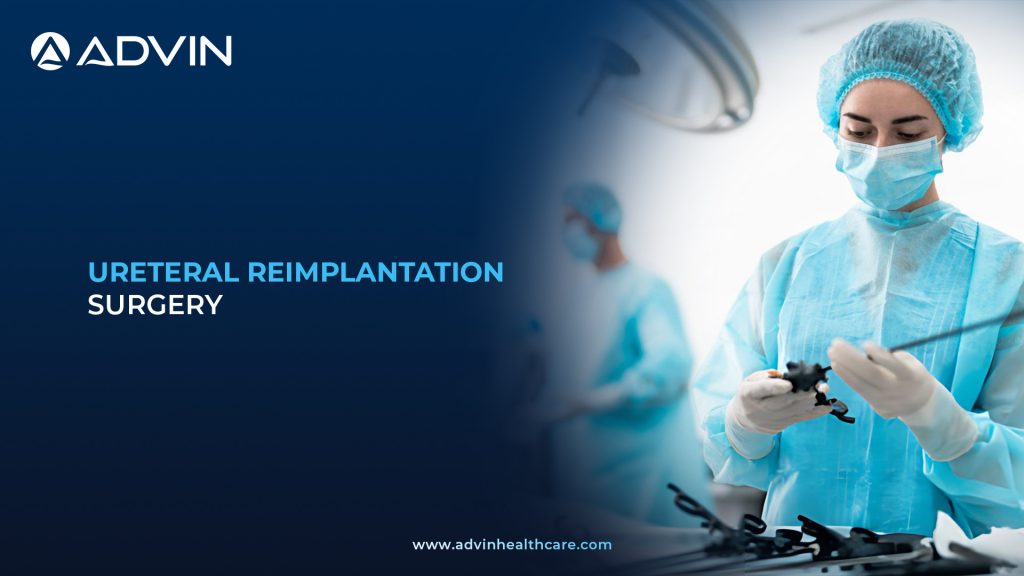 Ureteral Reimplantation Surgery – Advanced Surgical Technique Ensuring Secure Ureter–Bladder Connection.