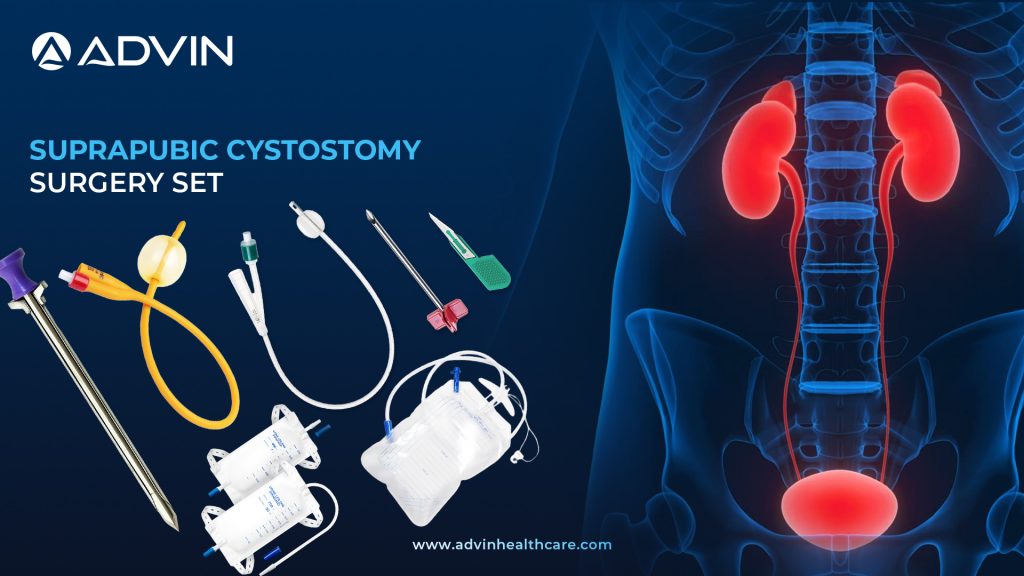 Suprapubic Cystostomy Surgery Set – Complete Urology Set for Suprapubic Catheterization Procedures